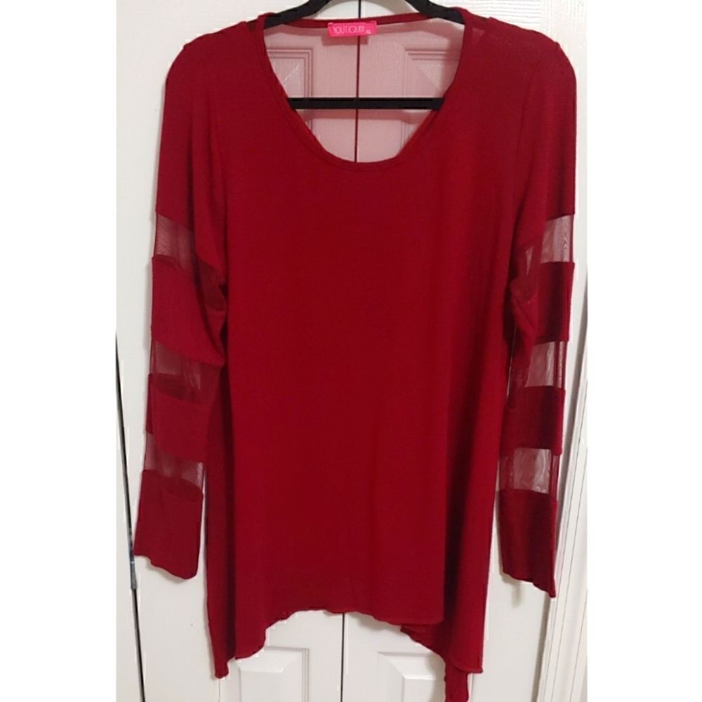 Women's Cut Out Long Sleeve Top by Boutiquen Size XL EUC